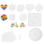 ISHR 5mm 8 шт. комплект легкий утюг бисер plate Heart круглый 4 угол шестиугольник пинцет приложен DIY пинцет 1 шт. есть утюг бумага утюг бисер pre -(5mm,