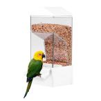 鳥 えさ入れ インコ 自動給餌器 ケージ取り付け プラスチック製 鳥用フードフィーダー 鳥餌容器 飛び散らない 食べ殻の防止 お留守番 幅9ｘ奥行7.7ｘ高さ21cm