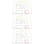 Toyvian geo панель прозрачный образец панель 3 шт. комплект . какой . тренировка панель игрушка канцелярская резинка имеется вид панель образование . обучающий материал детский пластик 