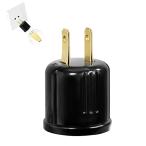 Aiwode 電球ソケット ソケット変換コンセントアダプター E26用 ソケット付きコンセントプラグ 電球ソケットE26口金 変換ソケット 黒い 1個入り(電球なし)