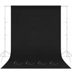 EMART фон ткань чёрный ткань чёрный . ткань 180cmx280cm хлопок kotsu тонн ткань фотосъемка фон . занавес экран фон бумага Pro отверстие соответствует фотография фотосъемка Studio фон sk lean seat фон si-