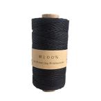 HEMP SHOW Hemp twine лен шнур 1mm 100g(Hemp100%) 130m шт ( черный Black)