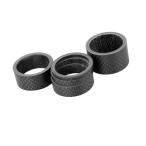 ハンドルバーステムスペーサー スペーサーマット 自転車用 内径28.6mm 3 5 10 15 20mmカーボンファイバーヘッドセット 5個入り ブラック