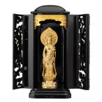 仏像 聖観音菩薩 10cm(純金メッキ) 3号PC厨子入り＿『天台宗・真言宗・臨済宗』 高岡銅器 (しょうかんのんぼさつpcZL