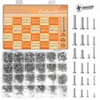 Zmbroll 960 шт ноутбук ноутбук компьютер винт 304 нержавеющая сталь тарелка дыра ssd винт M1.4 M1.6 M2 M2.5 M3 Flat Head маленький винт маленький f