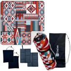 レジャーシート 厚手 大判 200*200 防水 キャンプ おしゃれ ピクニックシート - カラフル/裏シルバー