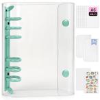 A6 размер прозрачный жнец - наклейка блокнот Mini жнец -*1 шт заправка *20 листов молния имеется карман *2 листов внизу кровать *2 листов pli. карта рукав. ... карман носорог 