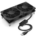 USB 冷却 ファン 12cm 2個1組 スピード調整 5V ミニファン 小型PC ゲーム機 ルーターなど用 冷却 ふぁん (組立要)