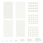 ショッピングパール DFsucces パールステッカー パールシール 自己粘着性 フェイスステッカー 顔面デコ デコパーツ DIY用品 手芸用品 化粧用 手芸 装飾 円形 (タイプA)