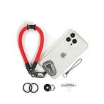 ショッピングストラップホルダー [project-cb] スマホストラップ ハンドストラップ カメラハンドストラップ ストラップホルダー リストストラップ 落下防止 調整可能 リングストラップ