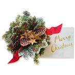 GreetingLife(グリーティングライフ) グリーティングライフ クリスマスカード フラワーポップアップ リース LY-28