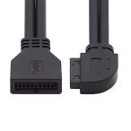  прямой угол USB 3.0 20 булавка 19 булавка мужской - женский удлинение 5Gbps кабель материнская плата основной панель для 90 раз 