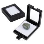BENECREAT 2 шт. комплект разрозненный кейс 6.15x5cmjem Stone дисплей box драгоценнный камень место хранения чёрный . ювелирные изделия кейс прозрачный окно . застежка имеется драгоценнный камень коробка натуральный камень Chris 