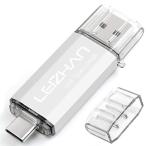 LEIZHAN 64GB TYPE-C USB フラッシュドライブ 3.0 メモリー OTG スティック 人気USB 高速転送 携帯電話 スマートフォン コンピューター用 容量不足解消 マイクロ