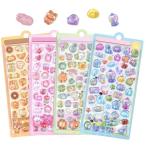 Chisafly.... наклейка ........ наклейка цельный симпатичный 4 шт. комплект .... Kirakira Корея ребенок большая вместимость смартфон кейс блокнот diy подарок ( красочный .B)