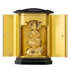 仏像 普賢菩薩(純金メッキ) PC厨子入り 仏師：渡辺景秋 原型＿ 辰・巳年生まれ 干支 十二支 守護本尊 高岡銅器 (ふげんぼさつpcZ
