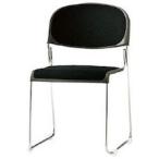 TOKIO ミーティングチェア(スタッキング) 布 ブラック FNM-10-BK