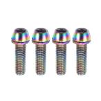 A ABSOPRO велосипед вынос руля винт фиксация винт вынос руля болт M6x20mm 4 шт. комплект сталь производства гайка имеется гнездо колпак винт MTB * ассортимент цвет, винт размер M6x1.0,