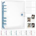 A6 прозрачный жнец - блокнот коллекционные карточки Cheki наклейка . место хранения симпатичный ...ko Large . Note 25 листов заправка имеется подарок затонированный голубой 