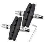DFsucces 自転車ブレーキシュー 4個セット Vタイプ ブレーキパッド 全天候型 Vブレーキ 70mm 消音 安全 耐久 マウンテンバイク ロードバイク用 左右別設計 簡単