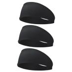 ヘアバンド メンズ 額幅11cm ヘッドバンド 汗止め スポーツ 幅広 薄型 バンダナ ヘアターバン ワイド 男女兼用 3枚セット