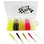 Bucht アジングワーム 1.5インチ 50個セット ケース付 ジグヘッド用 メバリング ピンテール