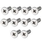 十字穴皿小ねじ 10個入り 平ネジ モニタースタンド TV モニタのネジ ステンレス TV/ラップトップPC/ファン用 (M4x10mm)