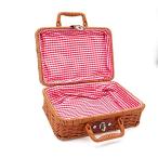  пикник корзина ланч корзина крышка имеется корзина . корзина багажник корзина корзина пикник плетеная корзинка способ текстильное покрытие в клетку (M размер )