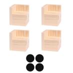 logyues 4 штук из дерева 5cm высота . повышать мебель soft футов .. ножек мебель подъемник высота настройка .. стол / bed / стол для L type 7.5x7.5x7.3cm