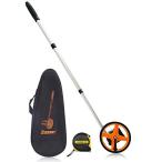 Zozen ウォーキングメジャー 距離測定器 ロードメジャー 6インチ 伸縮する式10cm*9999m 測定 ホイール 測定 ホイール 始点矢 マーク付きメートル法オレンジ色 体