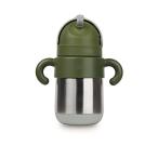 ストローマグ 保冷 サーモボトル メロウェア meroware ベビー 水筒 メロウェア 魔法瓶 ステンレスストロー 幼児用 男の子 女の子 270ml 保温 MATT matt カーキ