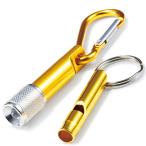  круг .(Marutatsu) брелок для ключа compact модный aluminium Mini LED свет & для экстренных случаев .. проверка медведь .. свисток kalabina крюк мобильный предотвращение бедствий товары Gold 3538