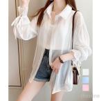 シャツブラウス 夏服 サマーカーディガン