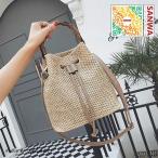 かごバッグ レディース ショルダーバッグ 斜めがけ　麦わらバッグ ピクニック 斜めがけ 海 ビーチ 夏バッグ 麦わらバッグ 軽量 かわいい 草編みバッグ