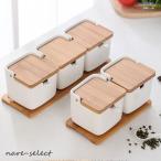 調味料入れ 調味料容器 ストッカー 収納ケース キッチン収納 セット 陶器 保存容器 スパイスボトル　塩 胡椒 香辛料 砂糖 醤油