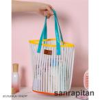 ビーチバッグ トートバッグ クリアバッグ ストライプ レディース プールバッグ シンプル 防水 カジュアル 海水浴 温泉 水泳