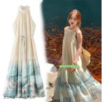 リゾートワンピース レディース サマードレス ワンピース 夏ワンピ ロング おしゃれ ファッション 春夏 カジュアル 大きいサイズ 体型カバー ゆったり 大きめ