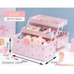 子供用 ヘアアクセサリー 収納ボックス 女の子 ヘアアクセサリーセット 子供用 おもちゃ 3層 宝石箱 収納 かわいい ヘアピン ゴムバンド 髪飾り ピ