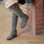 スノーブーツ ロング ムートンブーツ レディース 裏ボア ロングブーツ ローヒール ファスナー 防寒 雪靴 ニーハイブーツ スノーシューズ 歩きやすい 雪対応