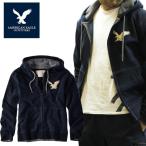 American Eagl アメリカンイーグル AE スウェット メンズ フルジップパーカー ae1767 ネイビー ビッグロゴ 裏起毛