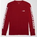 American Eagle・アメリカンイーグル メンズ ロンT 長袖 ロングTシャツ ae202502 バーガンディ アメリカ限定