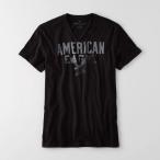 American Eagle・アメリカンイーグル メンズ Tシャツ 半袖 ae202505 ブラック アメリカ限定