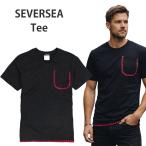  футболка мужской короткий рукав карман футболка модный простой casual летняя одежда черный SEVERSEA no244