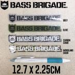 バスブリゲード BASS BRIGADE ステッカー シール 釣り 12.7cm×2.25cm 5インチ  SHIELD ＆ WORDMARK STICKER 5inch