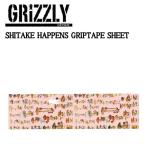  Grizzly GRIZZLY SHITAKE HAPPENS GRIPTAPE SHEET лента для рукояток панель лента скейтборд SKATEBOARD Griptape стандартный товар 