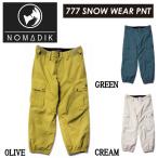 ノマディック NOMADIK MEN'S 777 SNOW WEAR PANTS メンズ スノーウェア パンツ スノーボード M/L/XL