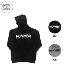 ノーベンバー NOVEMBER 2019-2020 プルオーバーパーカー バックプリント 長袖 トップス スノーボード スノボー S-XXL BK・GR PK-MTMK
