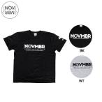 ノーベンバー NOVEMBER 半袖 Tシャツ ティーシャツ COTTON T-Shirts TEE バックプリント トップス スノーボード スノボー S-XL BK・WT T-MTN