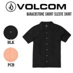 ボルコム VOLCOM BARACOSTONE SHORT SLEEVE SHIRT メンズ シャツ 半袖 ボタン スケートボード ストリート アウトドア M/L ブラック 正規品
