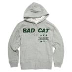 猫 おもしろ かわいい パーカー メンズ レディース BAD CAT - グレー ネコ ねこ 猫柄 雑貨 SCOPY スコーピー